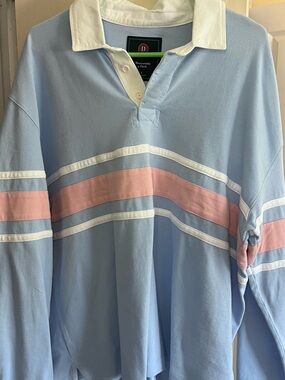 Abercrombie & Fitch Light Blue Polo with White Trim